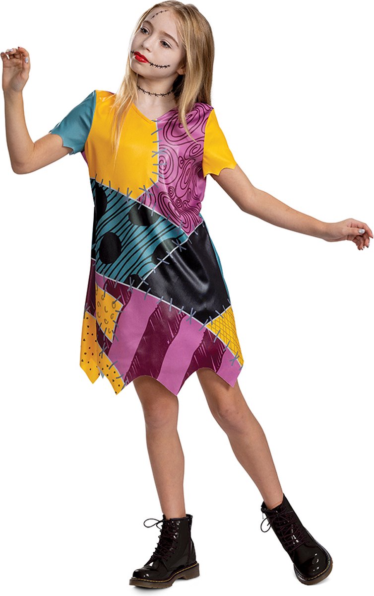 Disney-Disguise – Albtraum vor Weihnachten, Sally-Kleid Basic Plus, Größe S (5 – 6 Jahre), Mädchen