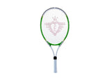 Tennisschläger mit Abdeckung und 2 Kugeln - grün