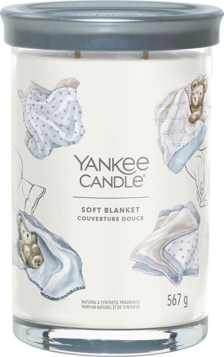 Yankee Candle – Duftkerze mit weicher Decke, großes Glas – 100 Brennstunden – zwei Dochte