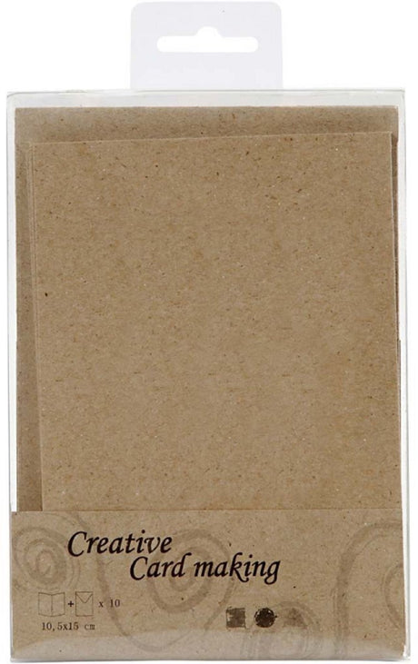 Kreativunternehmen https: www.cchobby.nl Cards-and-envelopes-size-card-10-5x15-cm-size-envelope-11-5x16-5-cm-natural-10-set-1-box