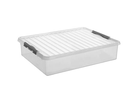 Sunware q-line Bettkasten 60 Liter transparent 80x50x18 cm ohne Rollen