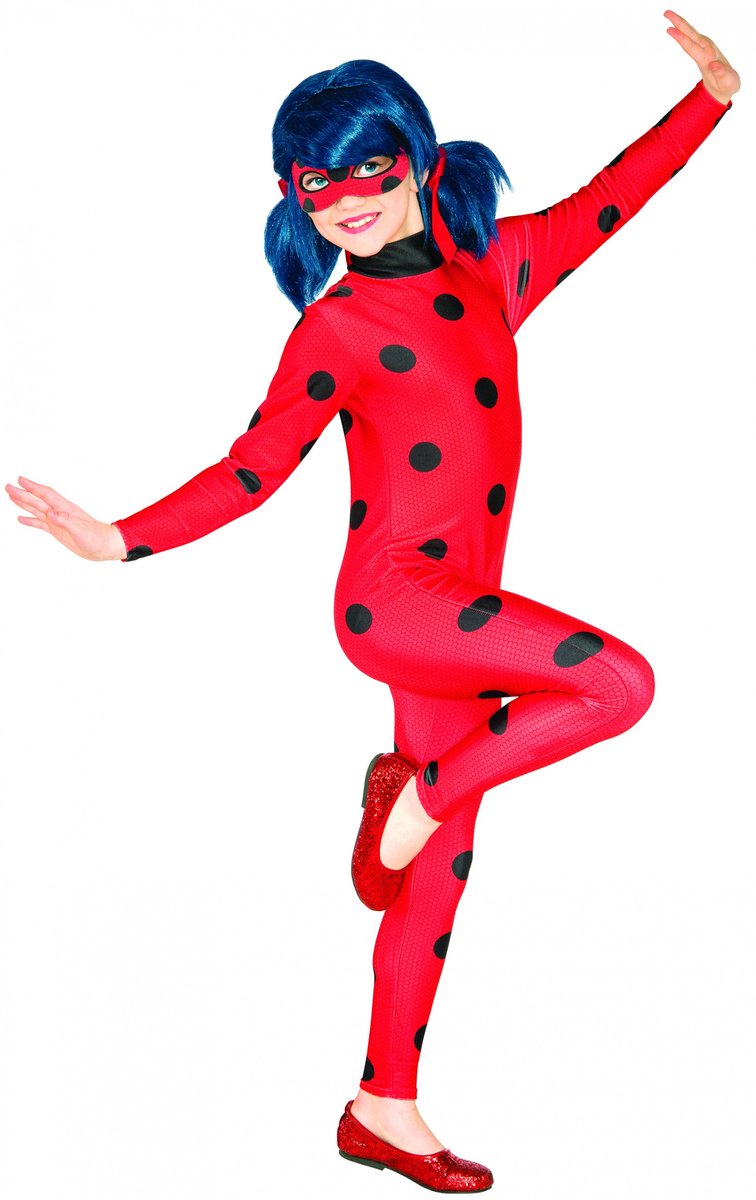 Rubies rubie's verkleedpak miraculous ladybug meisjes rood maat 122 - 128