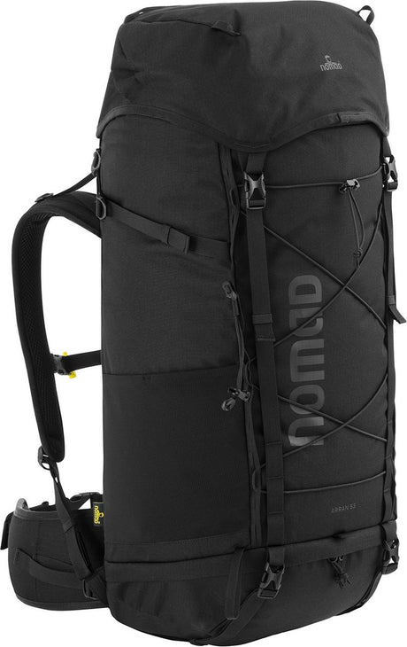 Nomad® Arran 55 Liter schwarz | Rucksack Damen Herren | Wandern - Trekkingrucksack | verstellbares Rückensystem