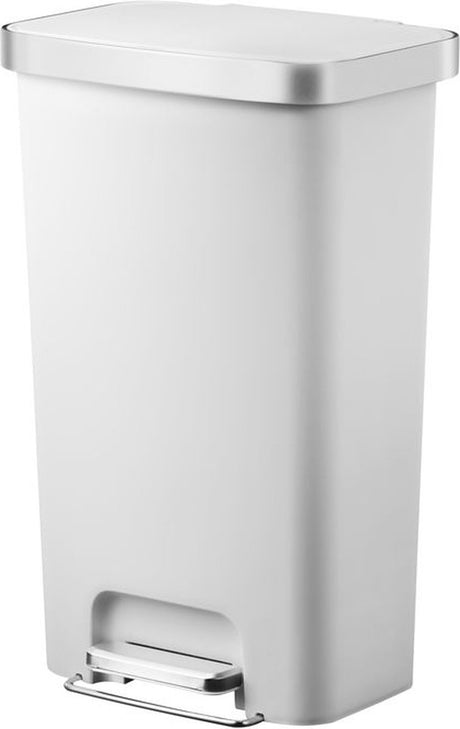 Eko - hana pedaalemmer 45 liter - plastic - wit - prullenbak