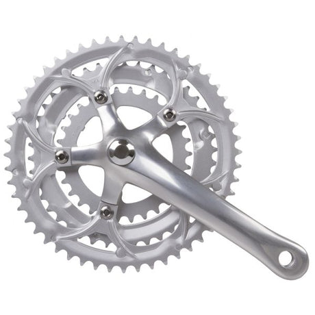 Mighty Kurbelgarnitur Race 3 x 8 Gang 30 42 52t Aluminium – Silber