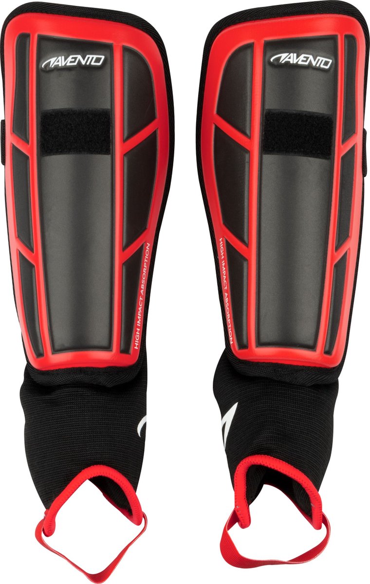 Avento Schienbeinschoner – Pro-Style Soft – Rot Schwarz – Größe S