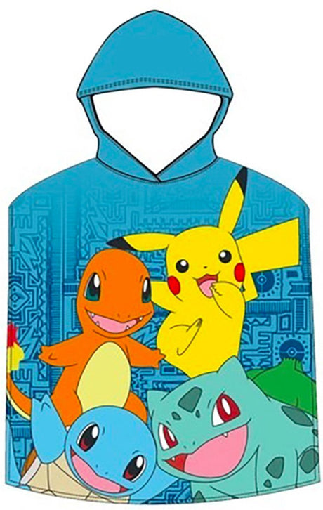 Pokémon pokemon badponcho - poncho - sneldrogend - 50x100 cm (uitgevouwen) - one size (ongeveer 2-5 jaar) one size