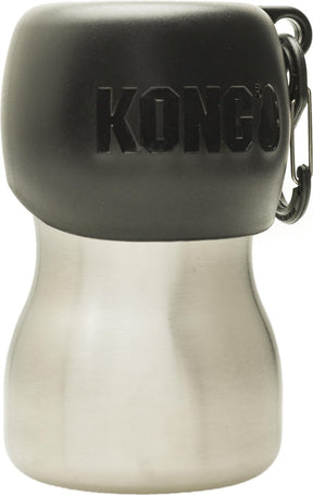Kong h2o stainless steel water bottle - zwart - 280 ml