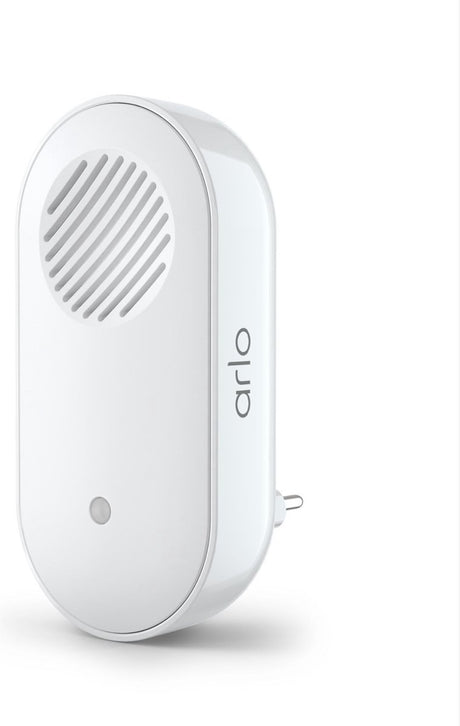 Arlo Türklingel (Chime) – Türklingel – zertifiziertes Zubehör – kabelloser Audio-Alarm, einstellbare Melodie, Sirene – kompatibel mit Essential Video Doorbell (kabellos und kabelgebunden) – AC2001-100pes