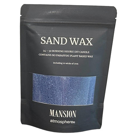 Mansion Atmosphäre Sandwachs dunkelblau 200g Druckverschlussbeutel mit 10 Dochten