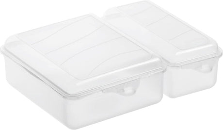 Rotho Twin Lunchbox 1,05+0,55l transparent