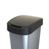 Rotho Twist Abfallbehälter 50l silbermetallic