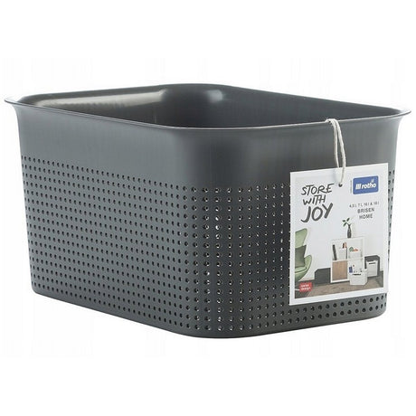 Rotho Brisen Aufbewahrungskorb 26,2x18x13 cm 4,5l Anthrazit