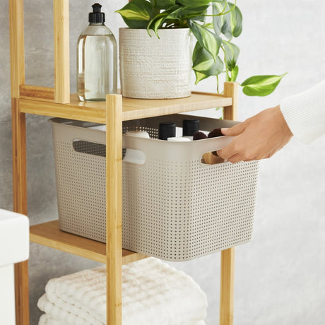Rotho Brisen Aufbewahrungskorb 36x26,2x21,1 cm 16l Cappuccino