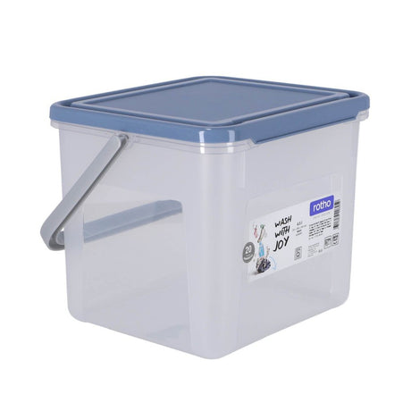 Rotho Waschpulverbox 4,5l Horizontblau transparent