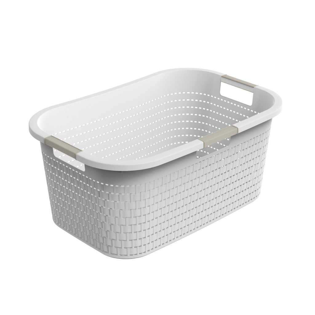 Rotho Country Wäschekorb 40l weiß
