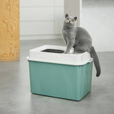 Rotho Eco Berty Katzentoilette mit oberem Eingang, grüner Sand