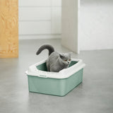 Rotho Eco Bonnie Katzentoilette mit oberem Eingang in grünem Sand