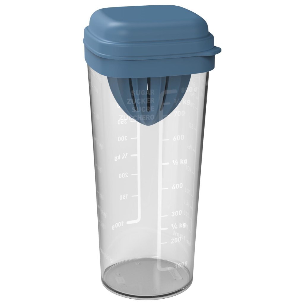 Rotho Shaker mit Presse 1 l Loft Horizon blau | 2 Stk