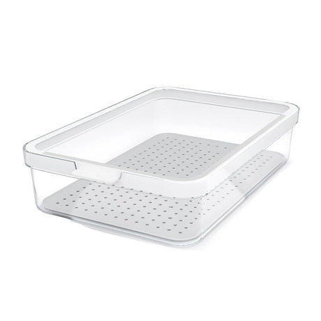Rotho Cauma Kühlschrank-Organizer 27x18,4x6,2 cm 2,6l weiß transparent