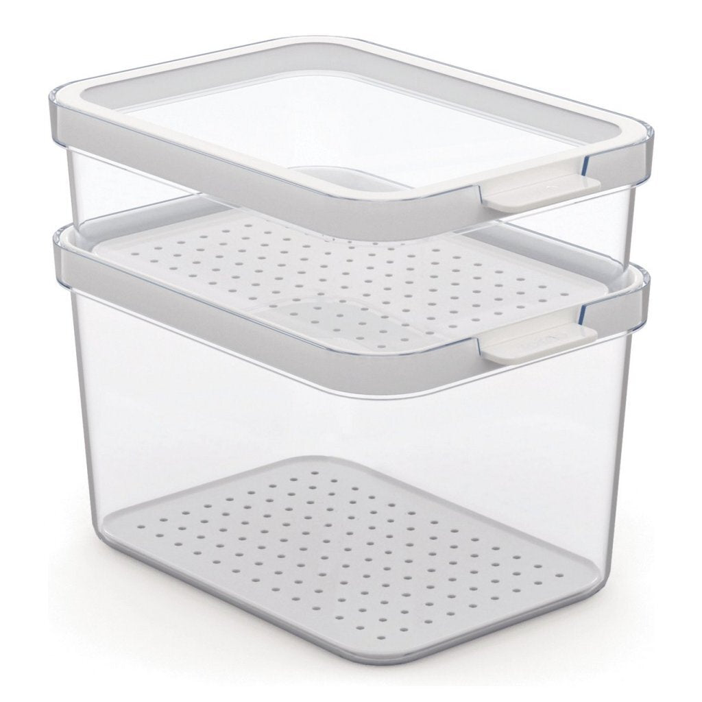 Rotho Cauma Set Kühlschrank Organizer 1,2l + 2,15l transparent
