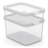 Rotho Cauma Set Kühlschrank Organizer 1,2l + 2,15l transparent