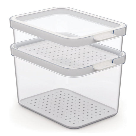 Rotho Cauma Set Kühlschrank Organizer 1,2l + 2,15l transparent