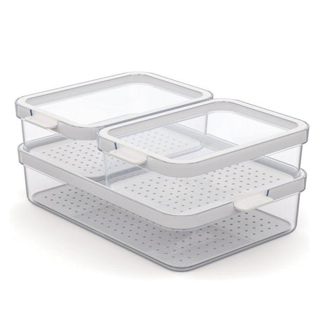 Rotho Cauma Set Kühlschrank Organizer 2,6l + 2x1,2l transparent