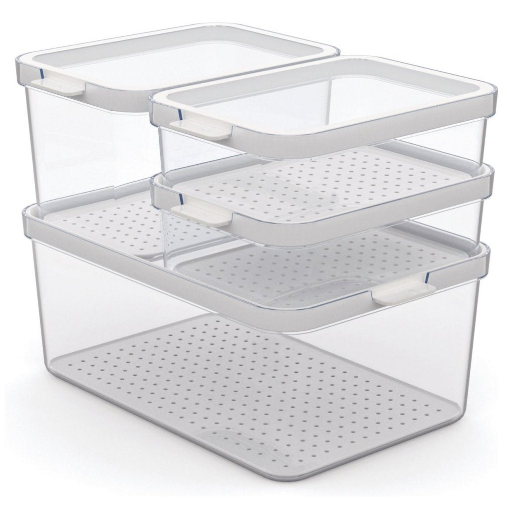 Rotho Cauma Set Kühlschrank Organizer 4,65l + 2,15l + 2x 1,2l transparent
