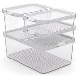 Rotho Cauma Set Kühlschrank Organizer 4,65l + 2,15l + 2x 1,2l transparent