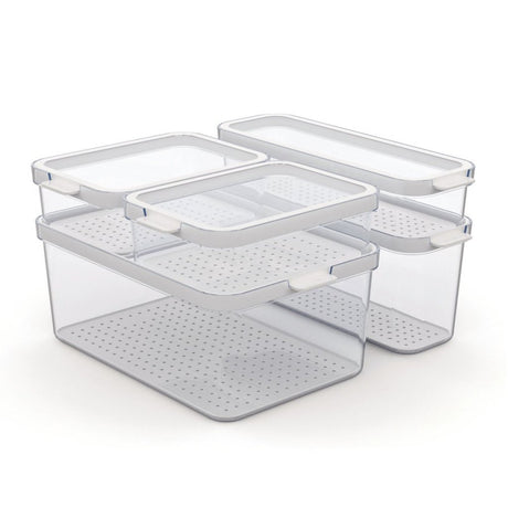 Rotho Cauma Set Kühlschrank Organizer 4,65l + 2l + 1,15l + 2x 1,2l transparent