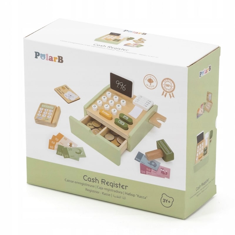 Oku Polar B Holzkasse mit Falschgeld