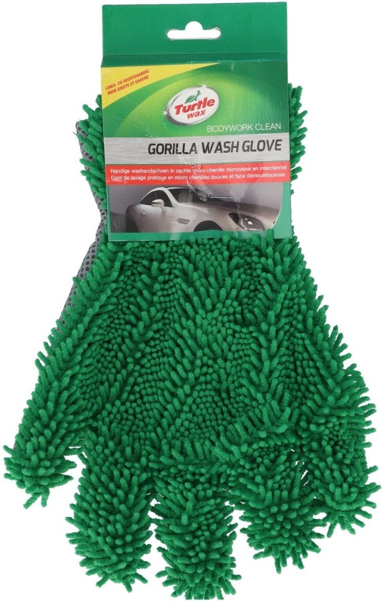 Waschhandschuh Gorilla Mikrofaser-Mesh 24x26 cm grün
