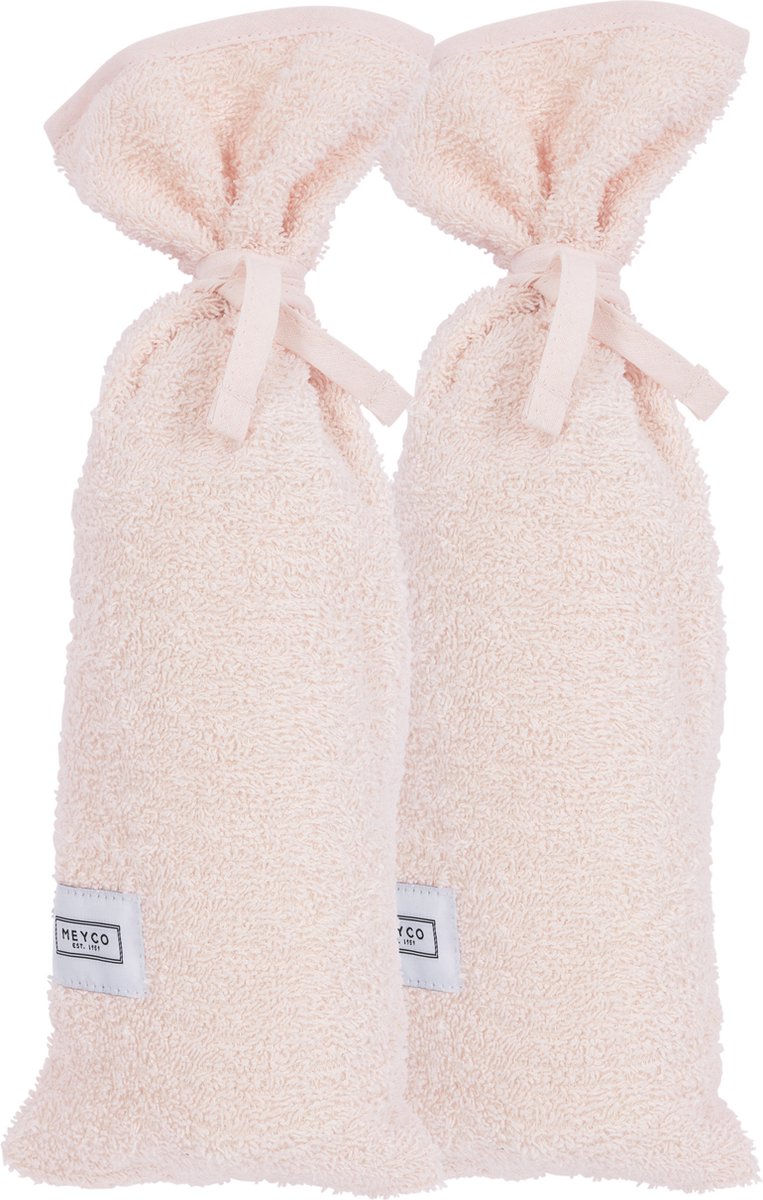 Meyco baby uni kruikenzak - 2-pack - badstof - soft pink