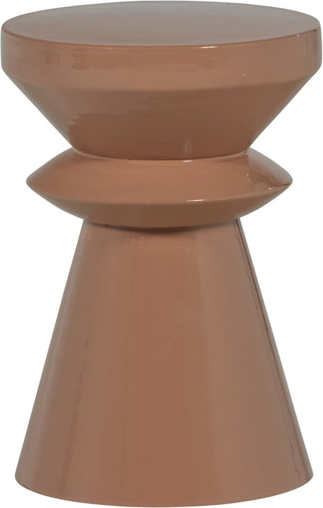 Woood fedde bijzettafel - metaal - oud roze - 47x30x30