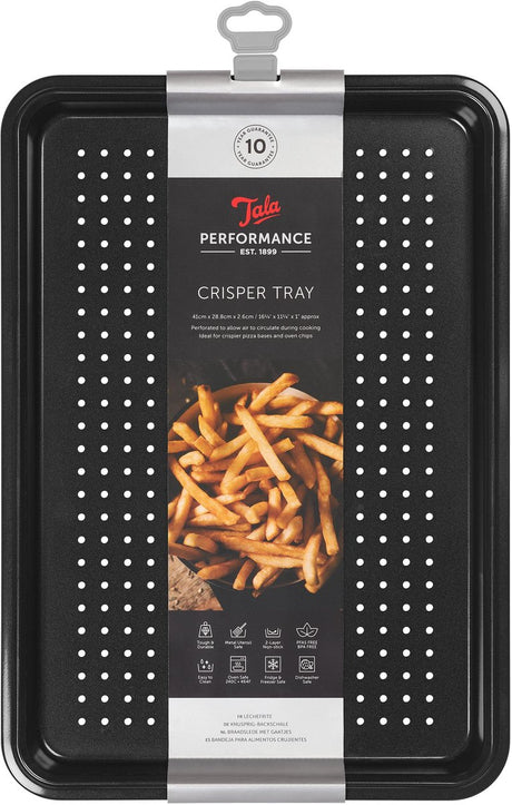 Tala Performance – Crisper Tray Backblech – perforiert – 39,5 x 27 x 2 cm – antihaftbeschichtet – ofenfest