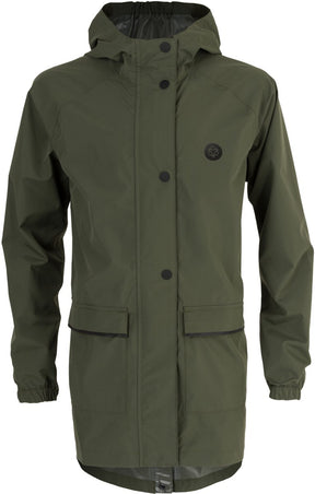 Agu go parka kids regenjas essential - groen - 164 - meisjes jongens - waterdicht ademend