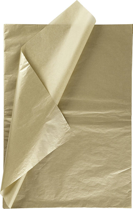 Creativ Company Tissue Paper Gold 6 Blätter 14 Gr, 50 x 70 cm
