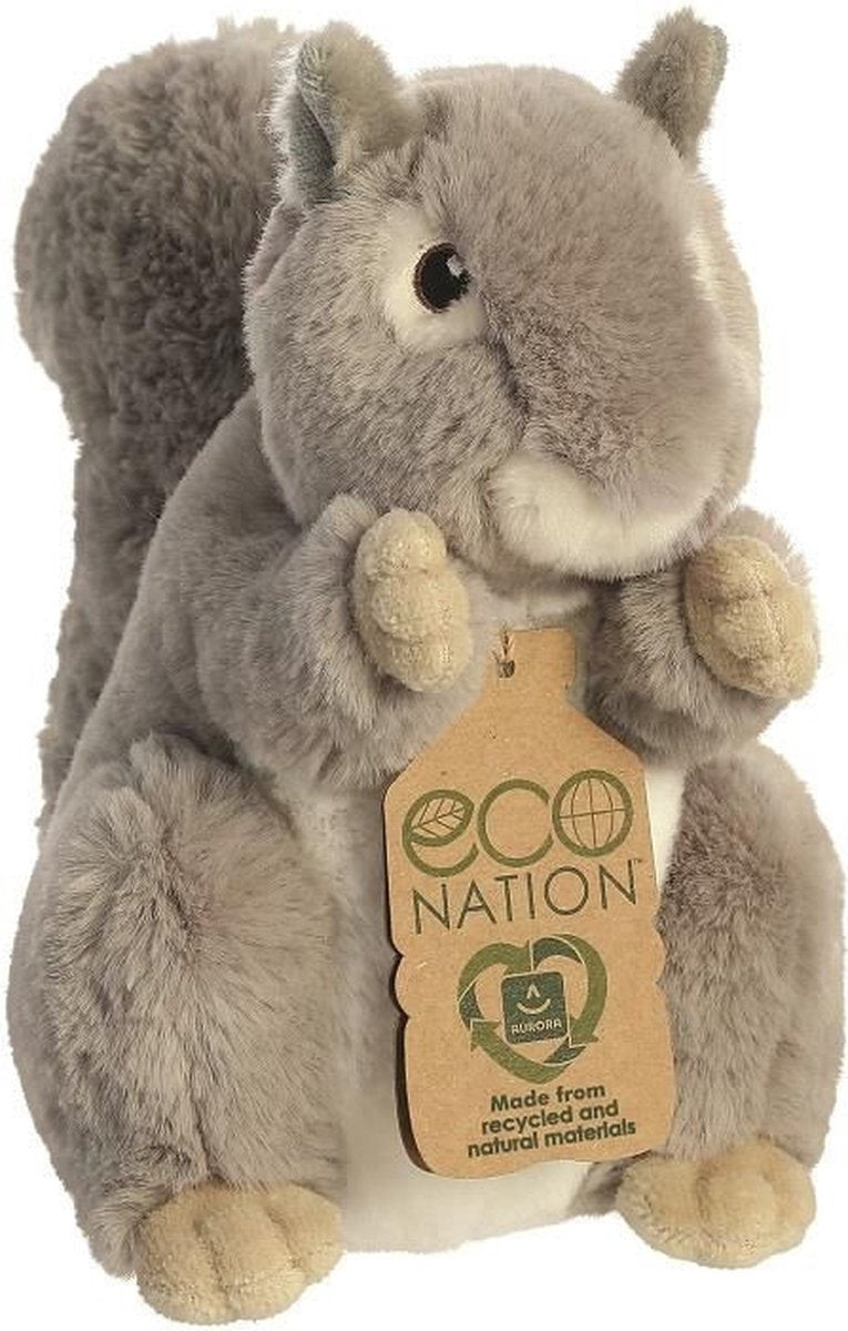 Eco nation plush cuddly toy - squirrel - 20.5 cm