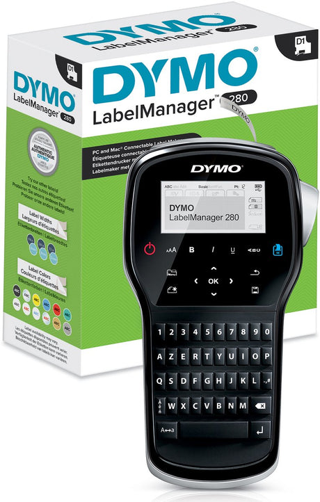 Dymo Etikettenmanager LM280 S0968950 102x205x57mm Schwarz Silber