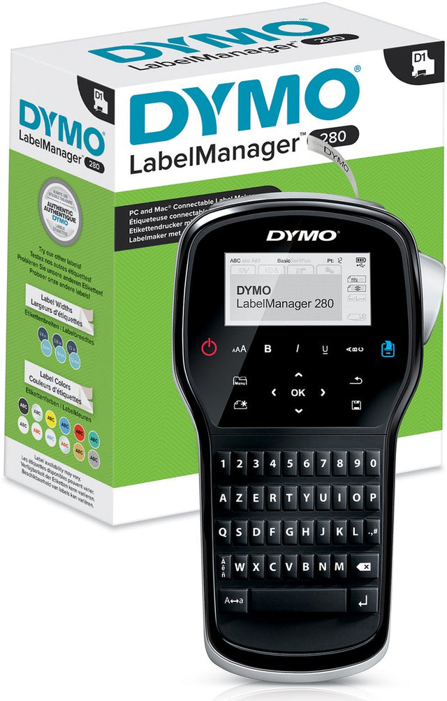Dymo Etikettenmanager LM280 S0968950 102x205x57mm Schwarz Silber