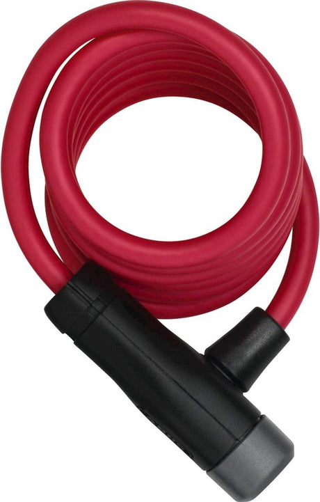 Abus Spiralkabelschloss Star 4508k 150 – Fahrradschloss mit 8 mm starkem Spiralkabel – Sicherheitsstufe 2 – Rot