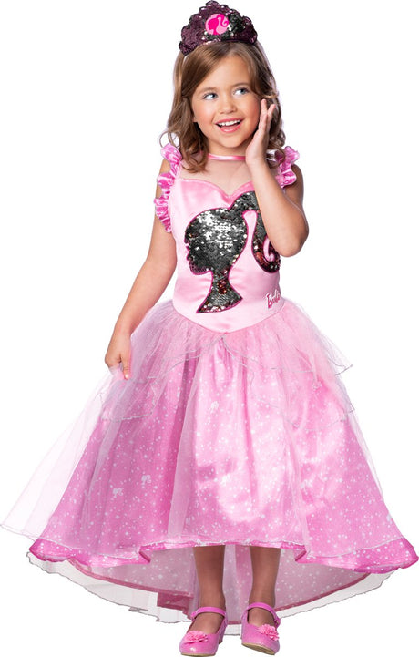 Rubies Masquerade Rubys Barbie-Prinzessinnenkleid – langes Modell für 7–8 Jahre – 301377