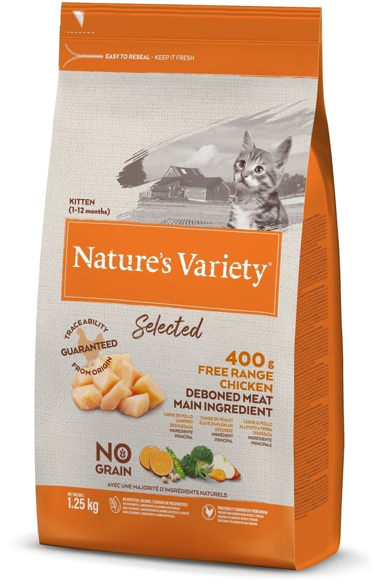 Natures Variety Nature's Variety – ausgewähltes Katzenfutter für Freilandhühner für Kätzchen.