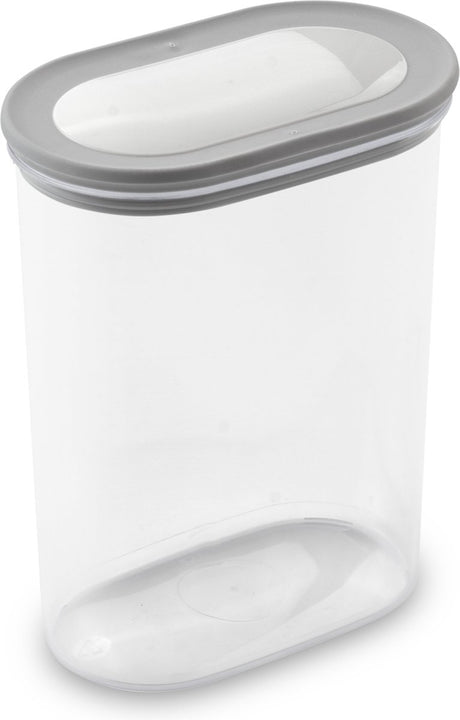 Curver Dry Grand Chef – stapelbarer Vorratsbehälter mit Deckel – 1600 ml – transparentes Grau
