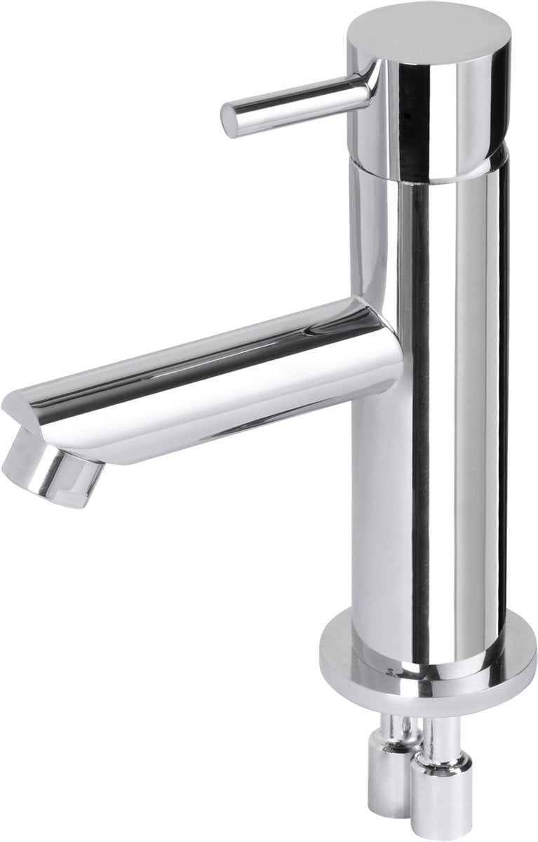 Differnz wastafelkraan recht â€“ mengkraan â€“ koud en warm â€“ toiletkraan â€“ chroom