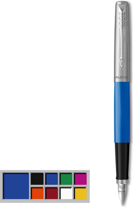 Parker Jotter Originals Füllfederhalter | klassisches blaues Finish | mittlerer Punkt | blaue und schwarze Tinte