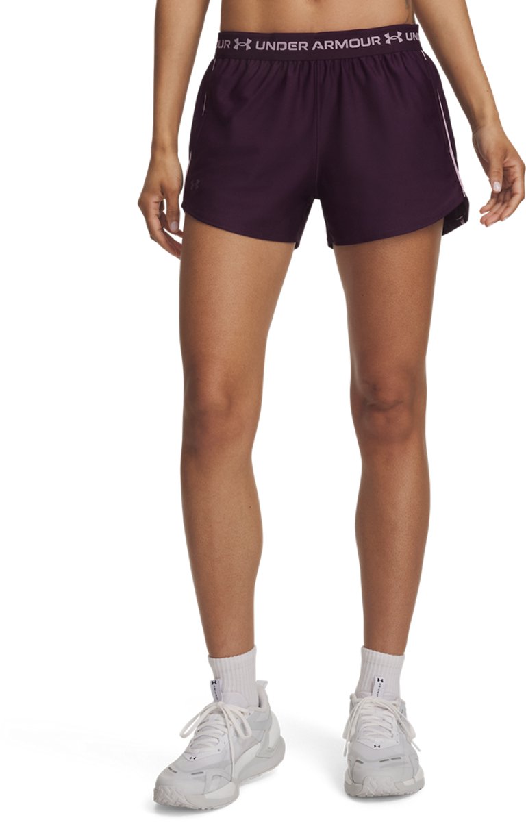 Under armour tech play up shorts-ppl dames sportbroek - paars echo - mauve roze l