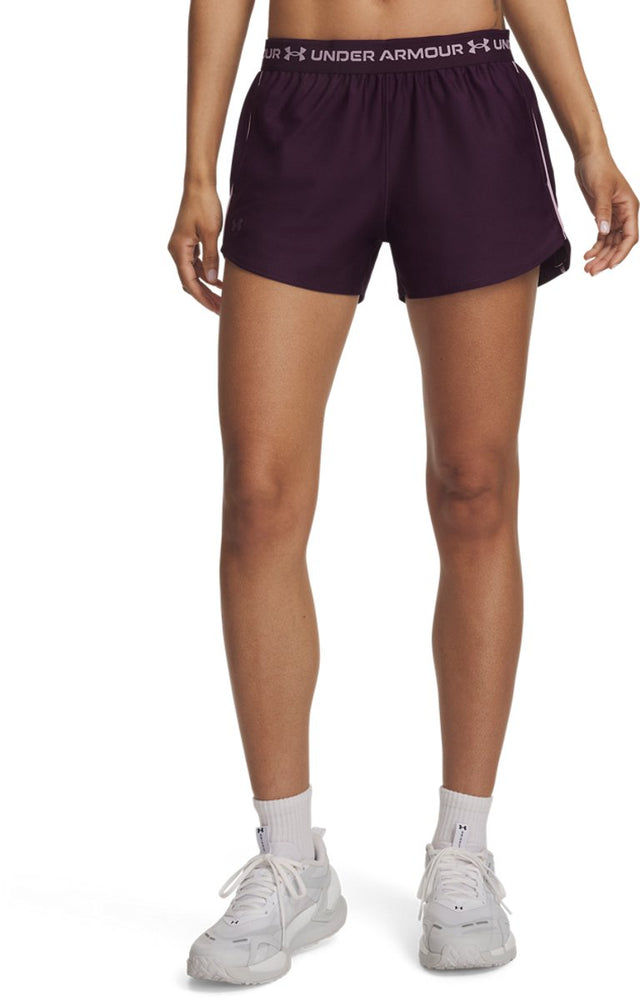 Under armour tech play up shorts-ppl dames sportbroek - paars echo - mauve roze s