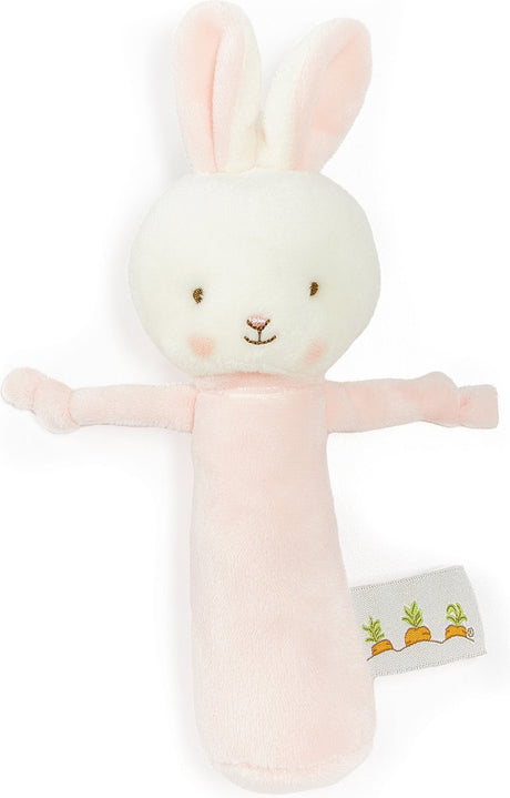 Bunnies by the Bay Rasselhase – Kuscheltier – gestickte Details – 15 cm – rosa